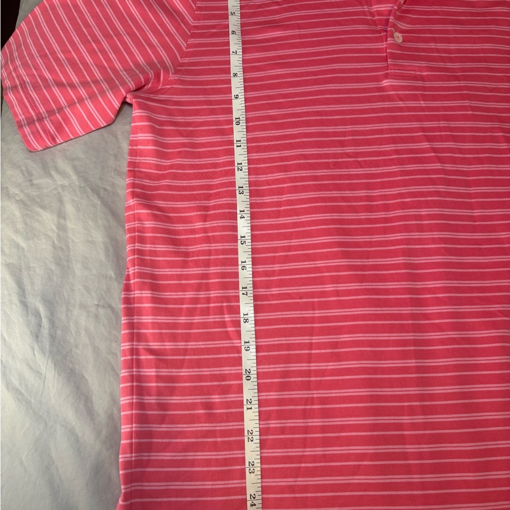 Bobby Jones Men’s pink and white golf Polo Shirt – Size Medium - Picture 8 of 11